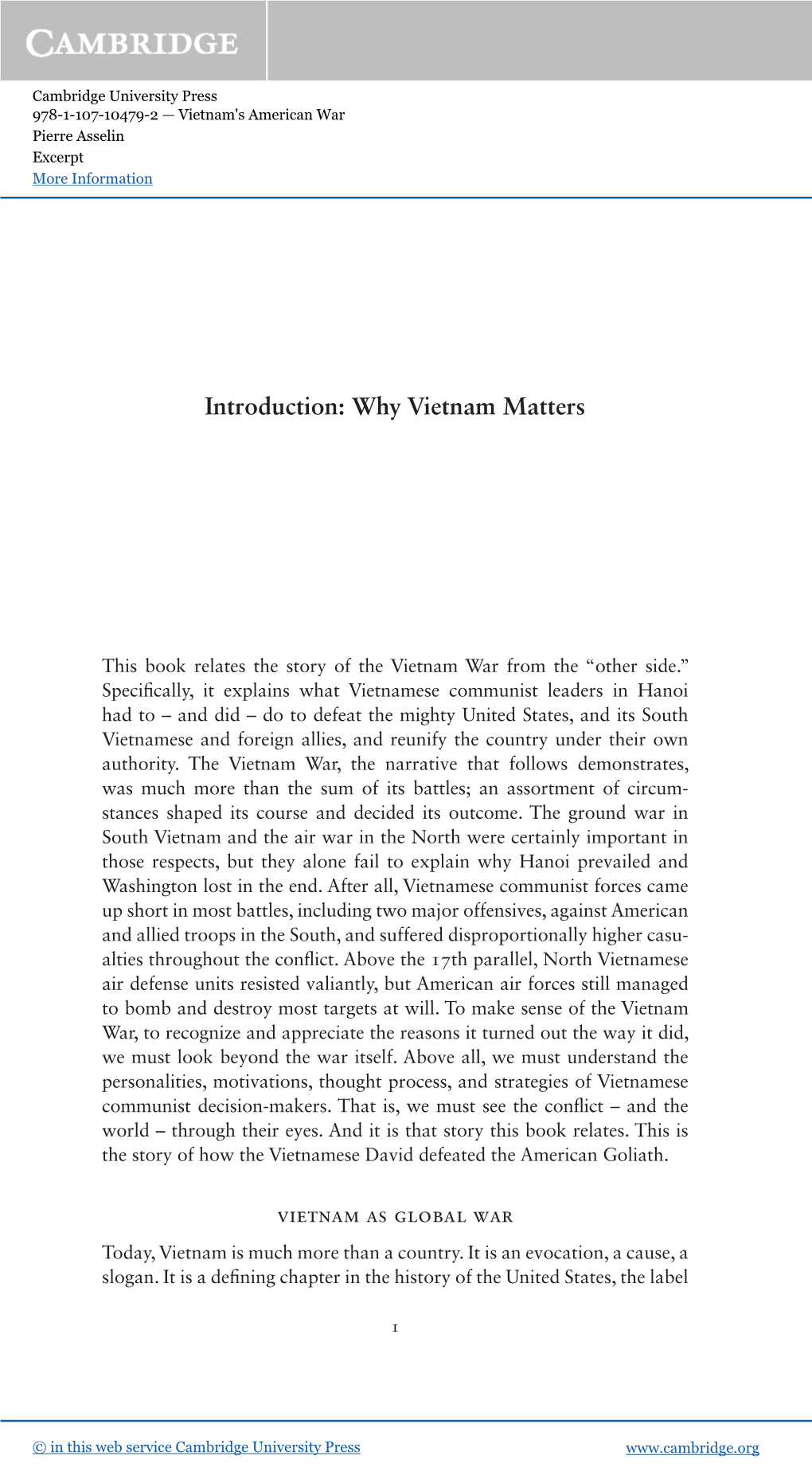 Introduction: Why Vietnam Matters