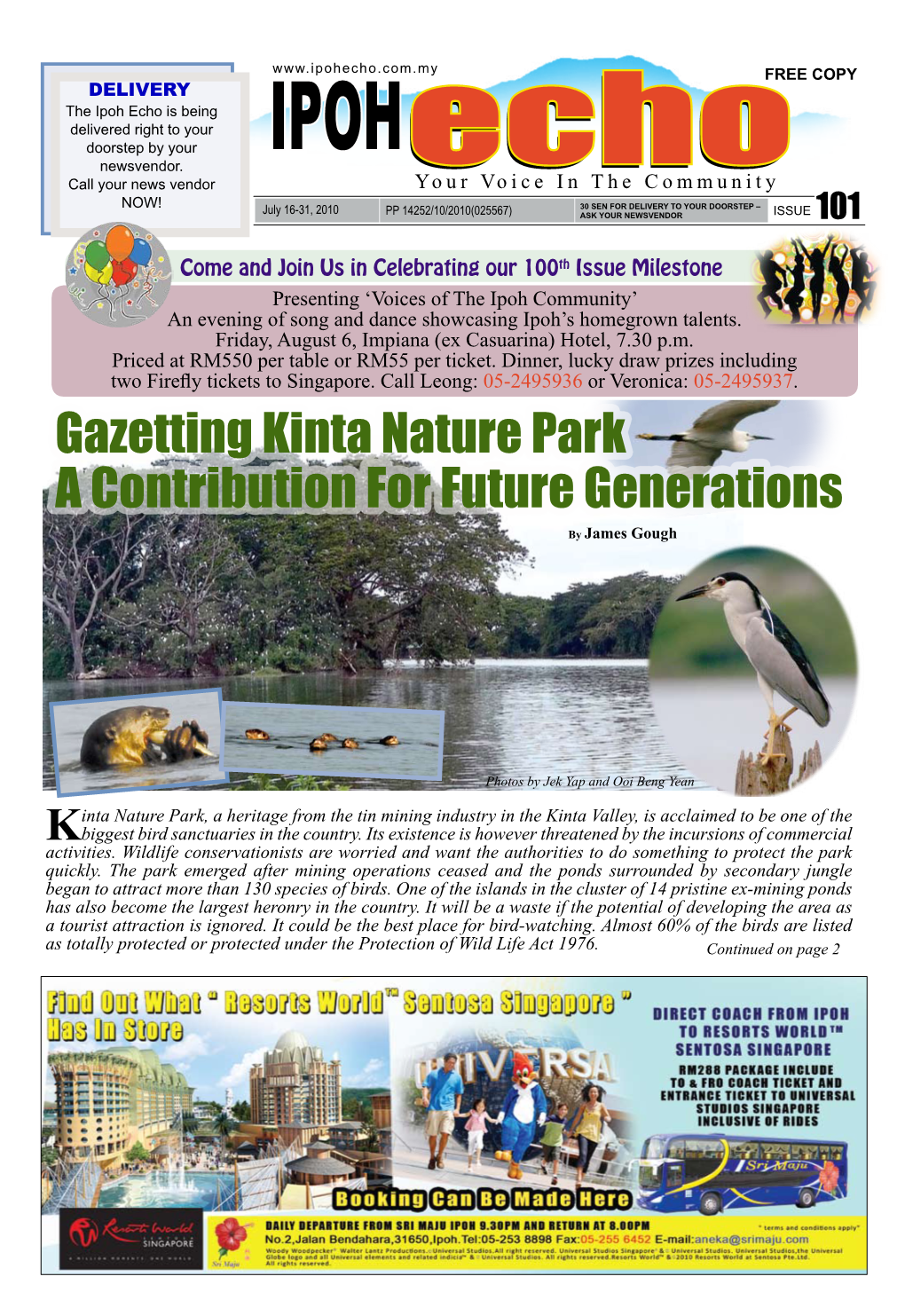 Gazetting Kinta Nature Park a Contribution for Future Generations by James Gough