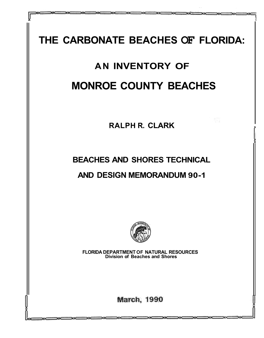 The Carbonate Beaches of Florida