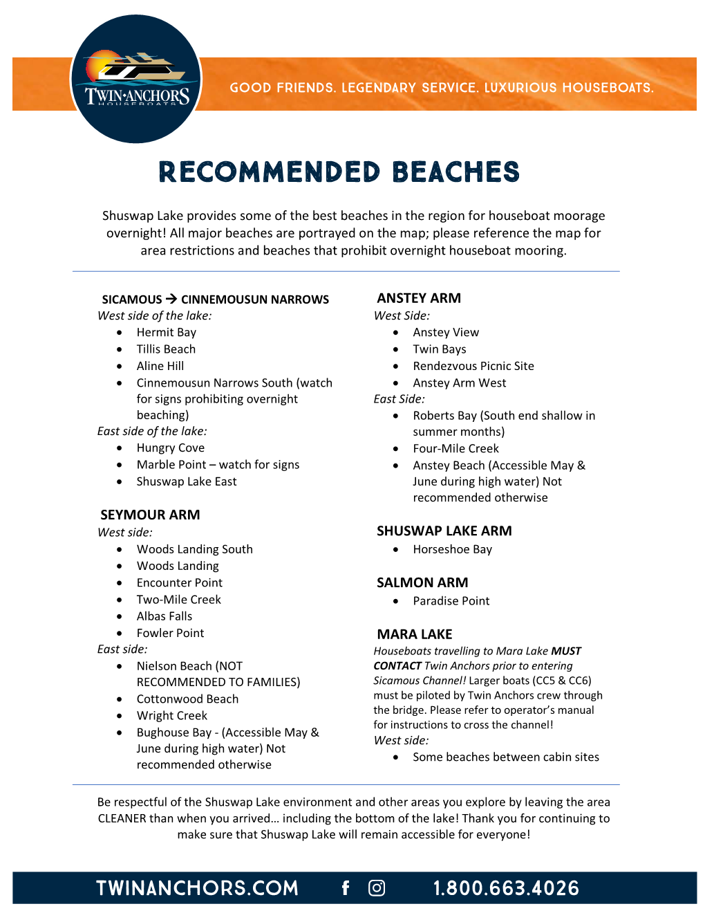 Recommended BEACHES Beaches