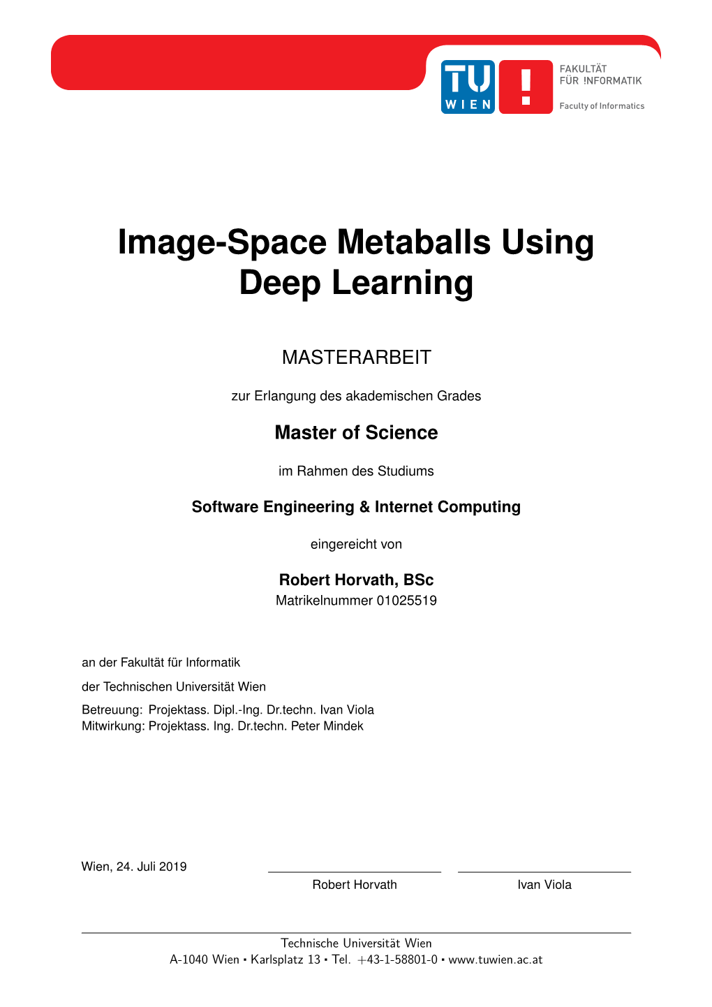 Image-Space Metaballs Using Deep Learning