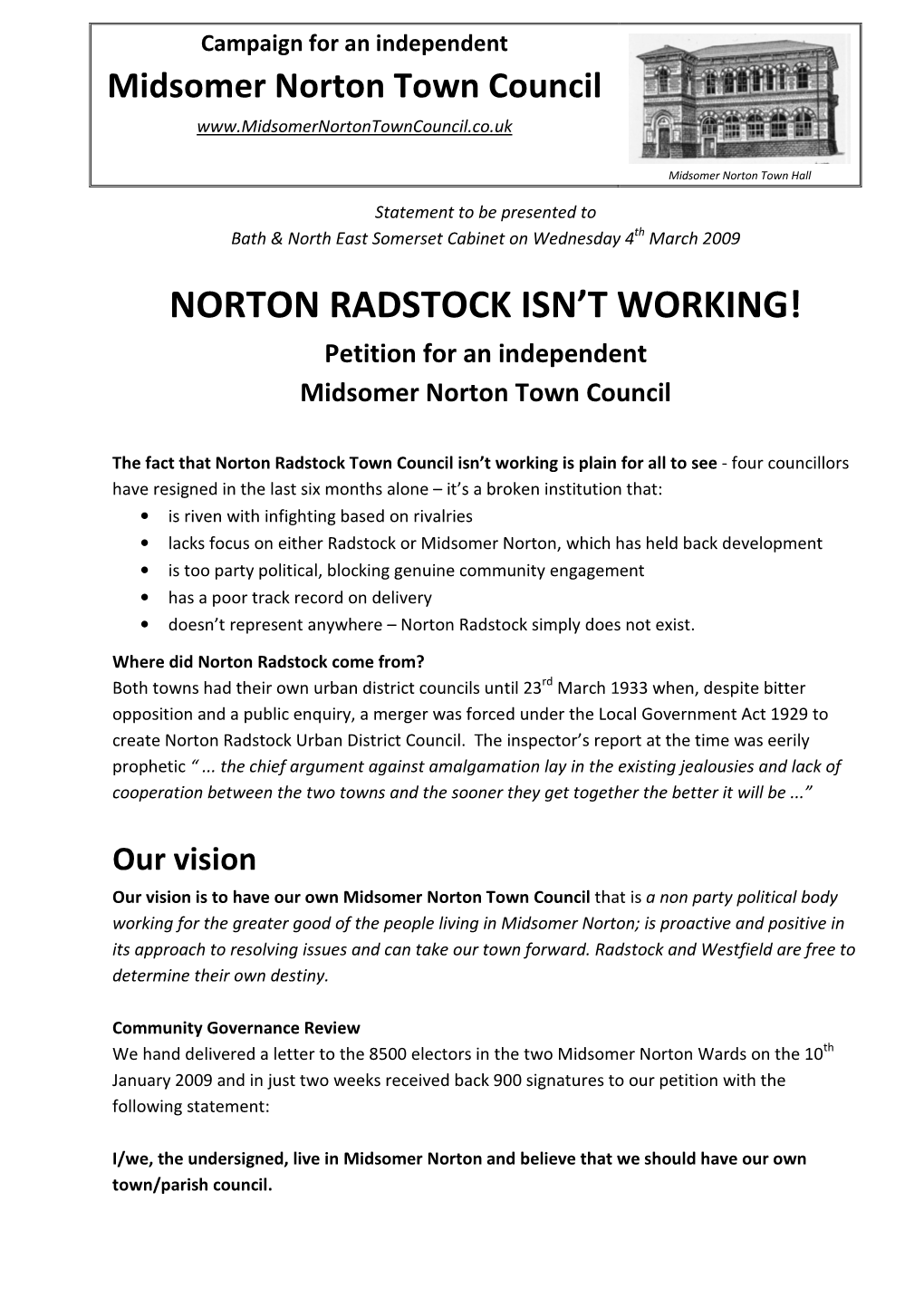 Norton Radstock Isn't Working!