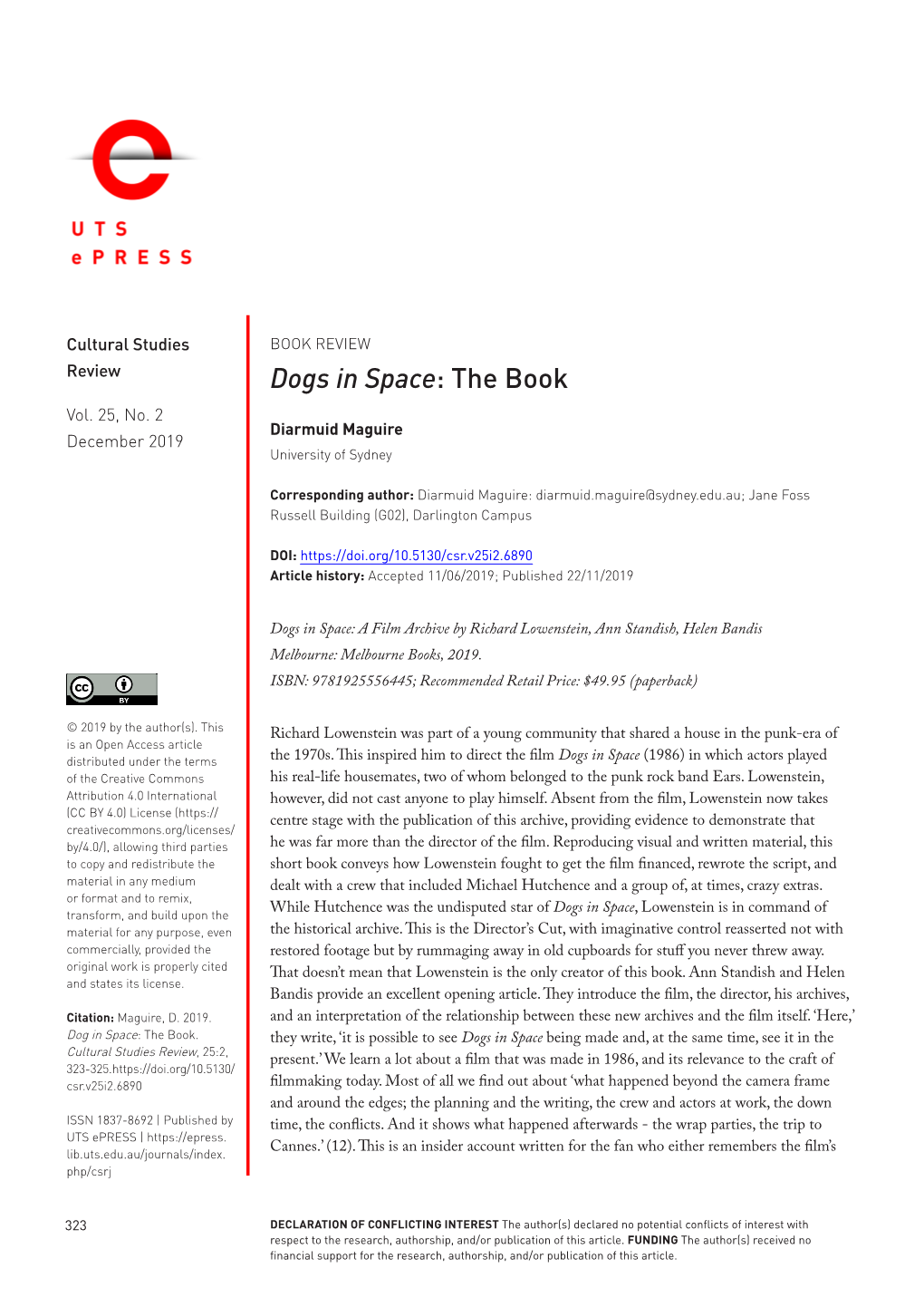 Dogs in Space: the Book Vol