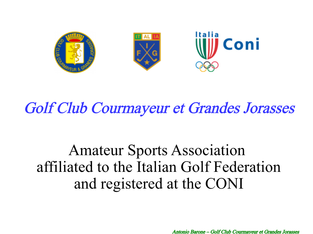 Golf Club Courmayeur Et Grandes Jorasses