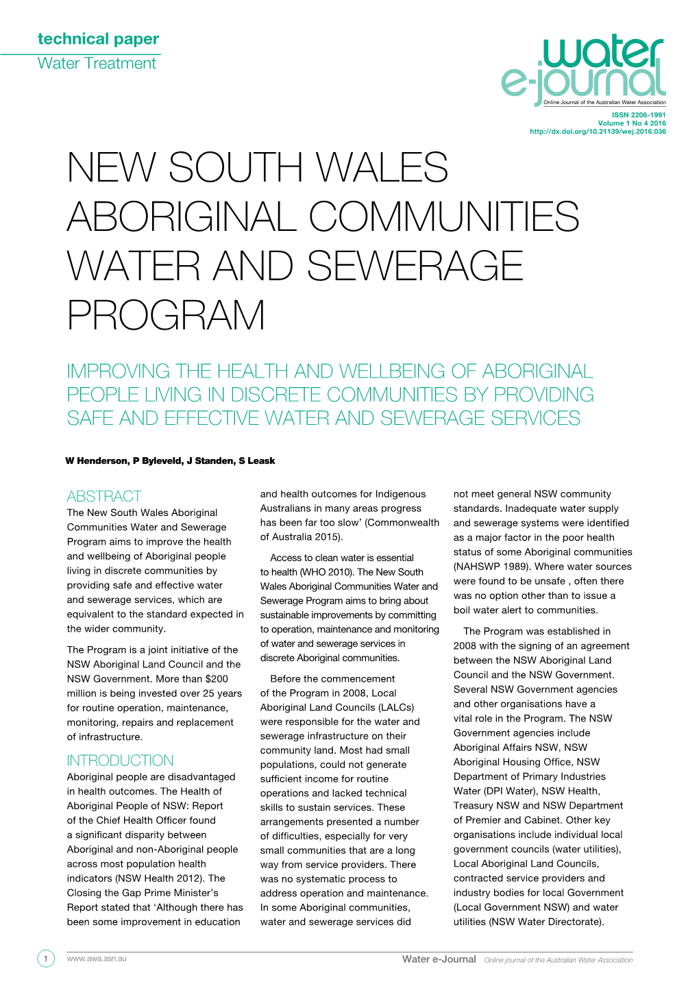 New South Wales Aboriginal Communities Water and Sewerage Program
