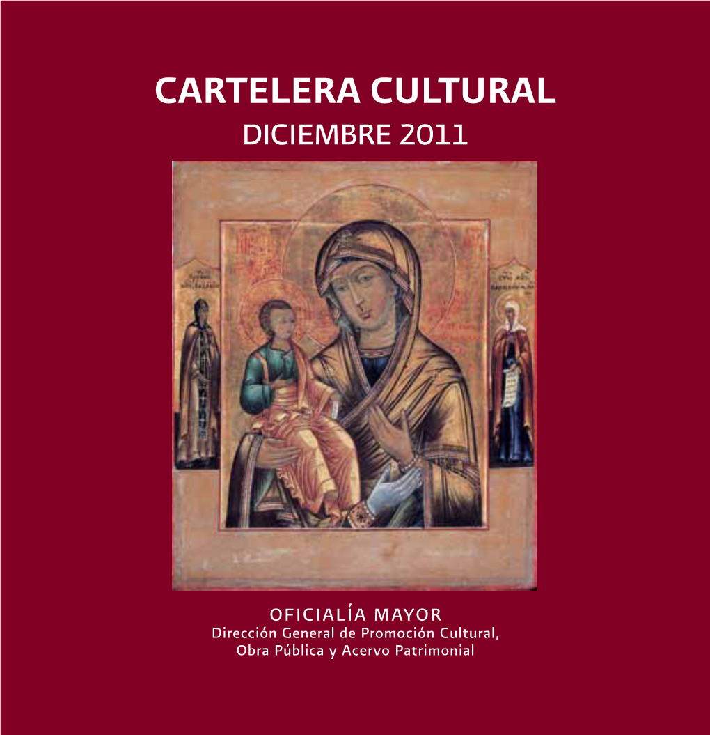 Cartelera Cultural Diciembre 2011