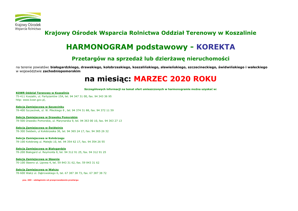 HARMONOGRAM Podstawowy - KOREKTA