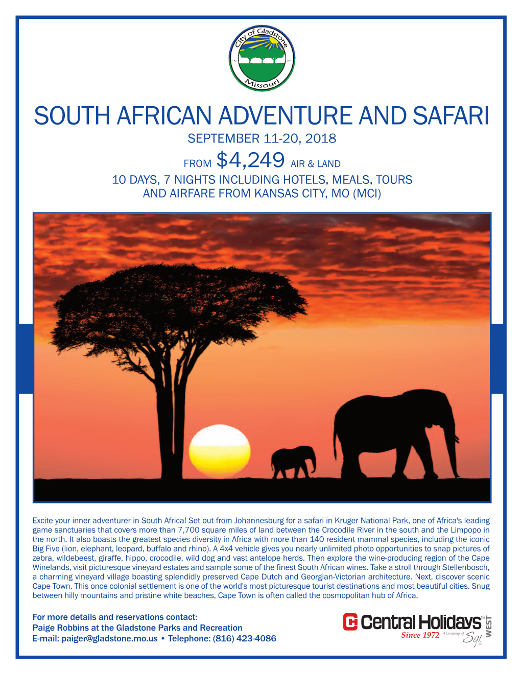 South African Adventure and Safari