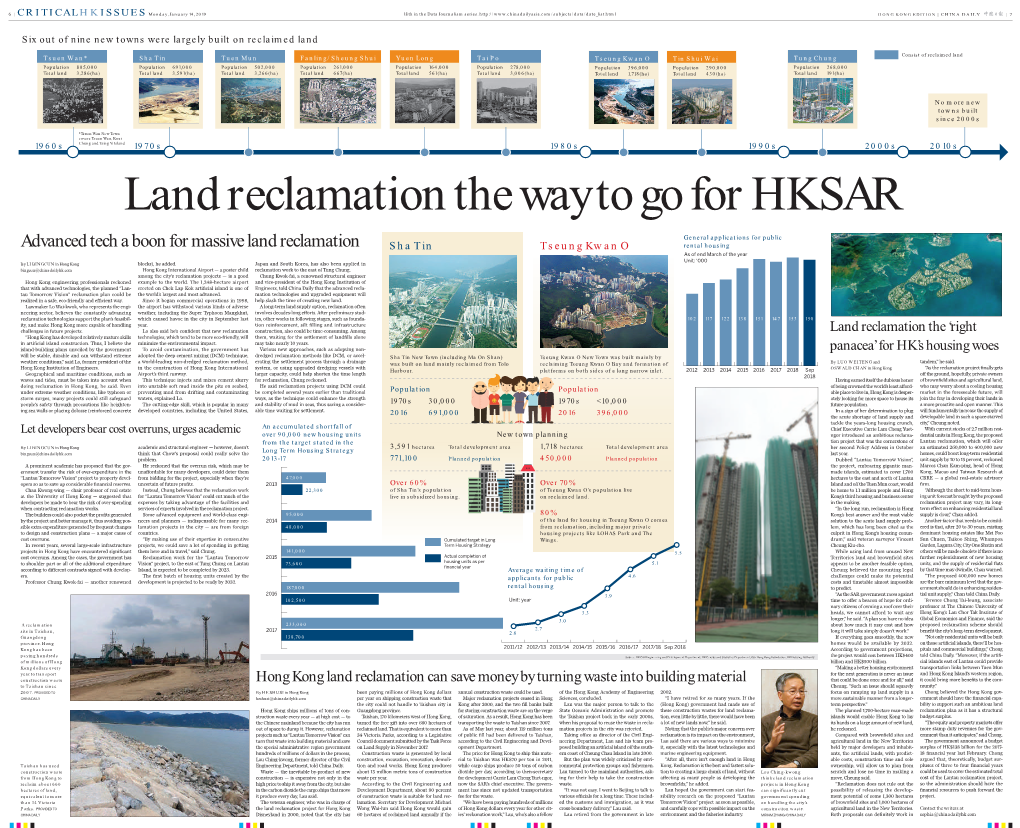 Advanced Tech a Boon for Massive Land Reclamation