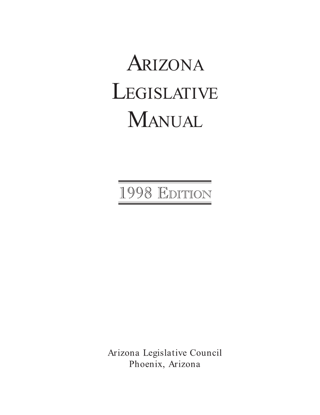 Legislative Manual