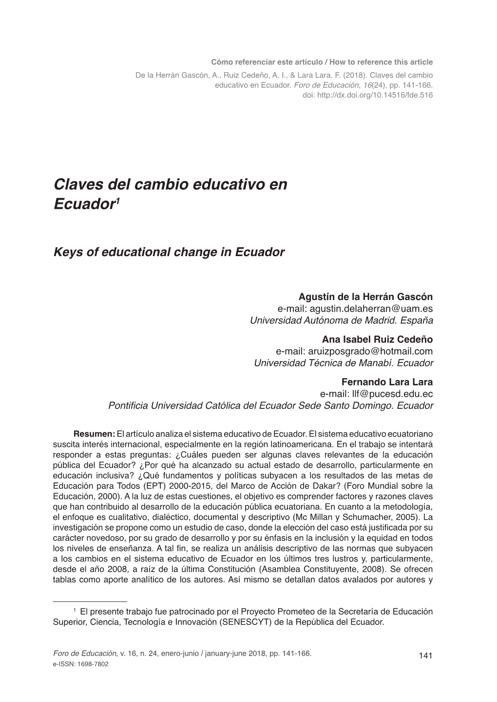 Claves Del Cambio Educativo En Ecuador1