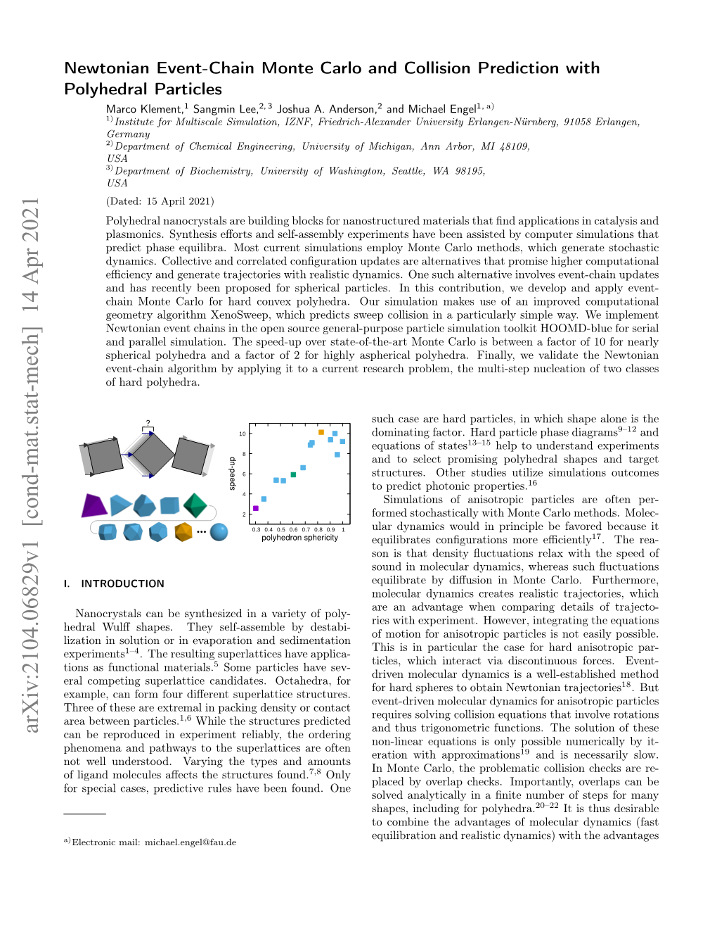 Arxiv:2104.06829V1 [Cond-Mat.Stat-Mech] 14 Apr 2021 and Thus Trigonometric Functions