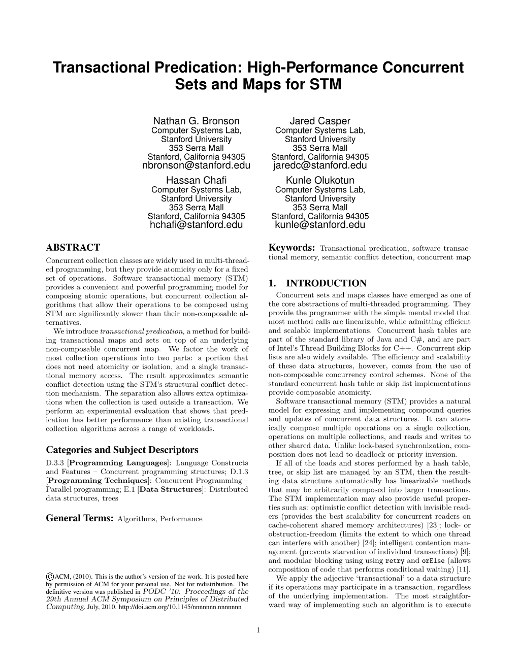 Transactional Predication: High-Performance Concurrent Sets and Maps for STM