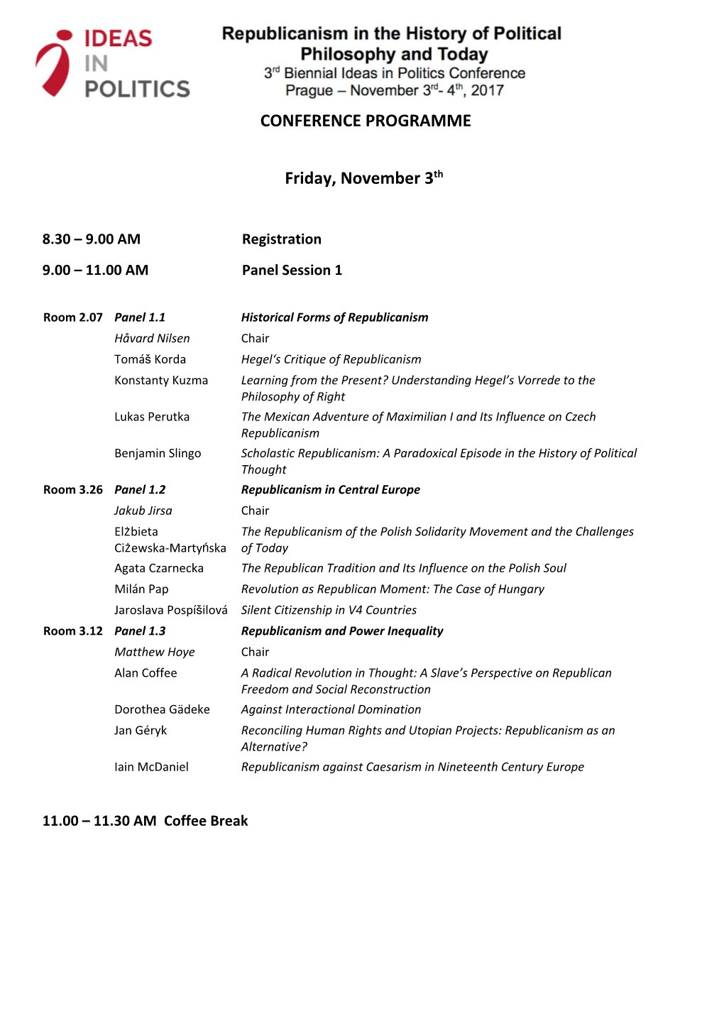 Conference Programme ​ ​