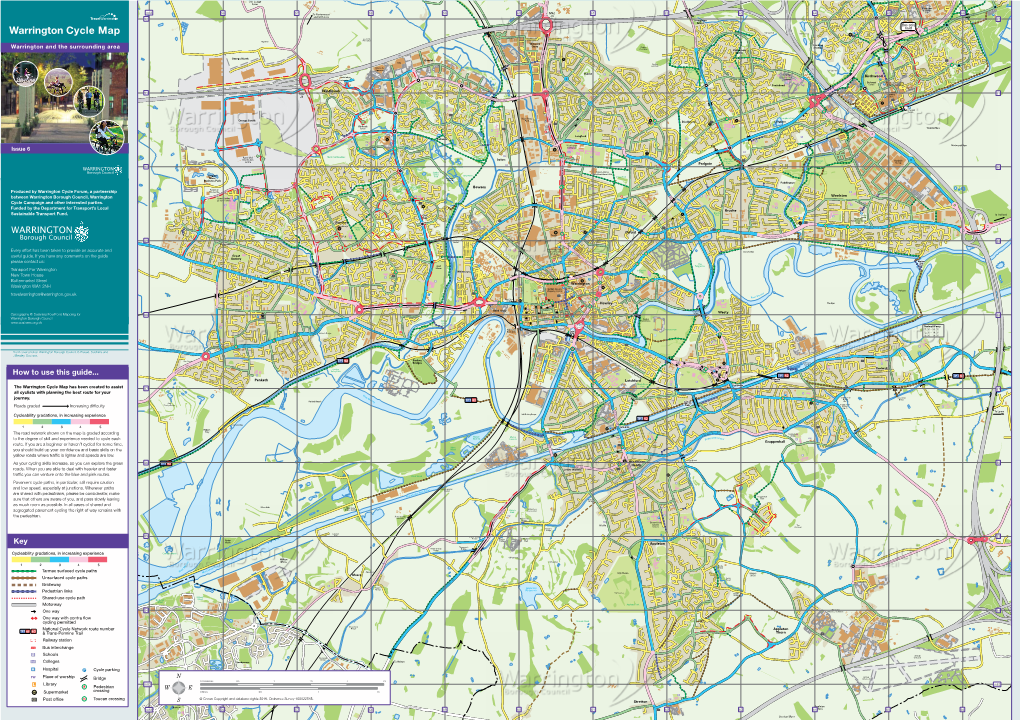 Warrington Cycle Map E