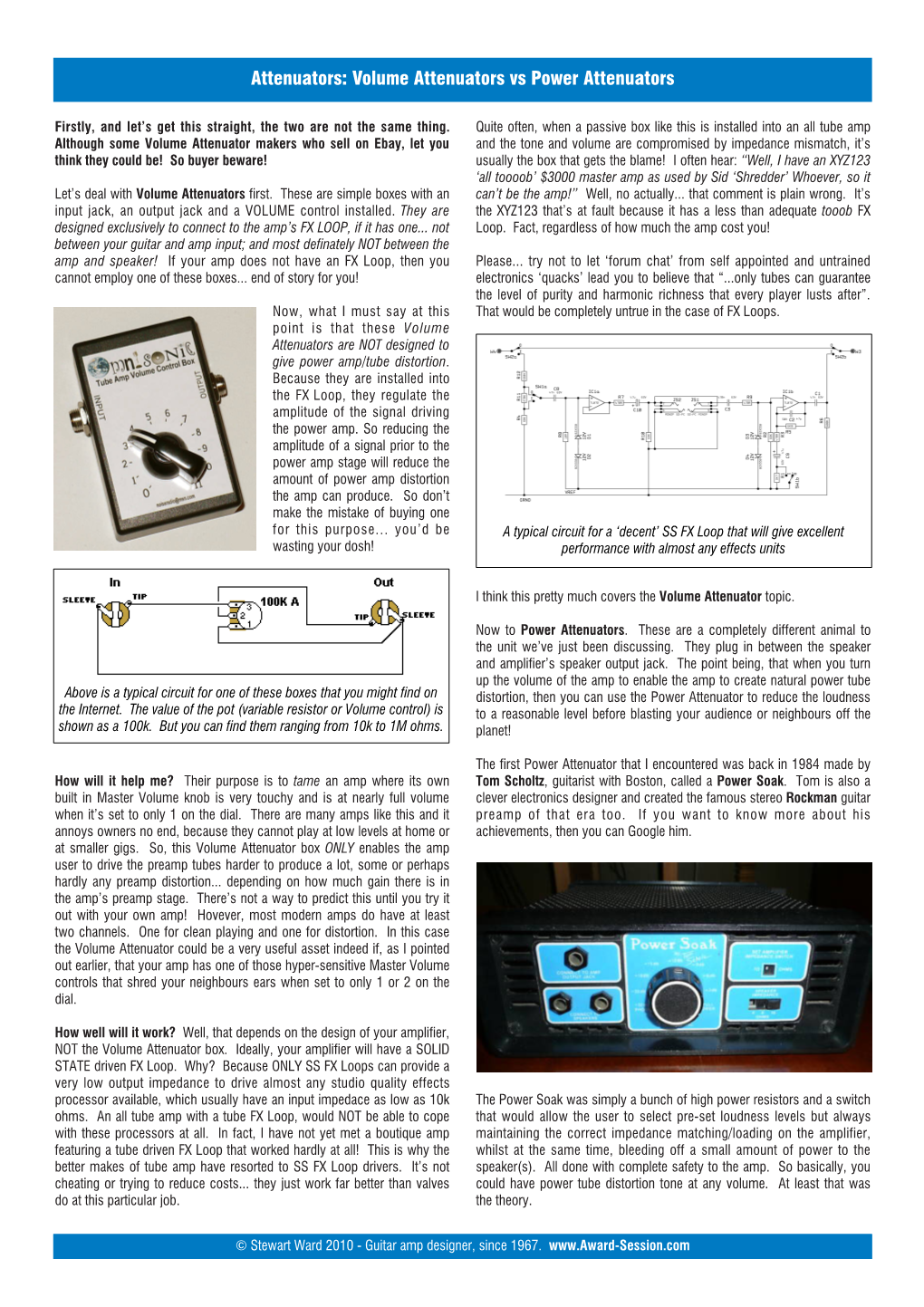 Attenuators: Volume Attenuators Vs Power Attenuators