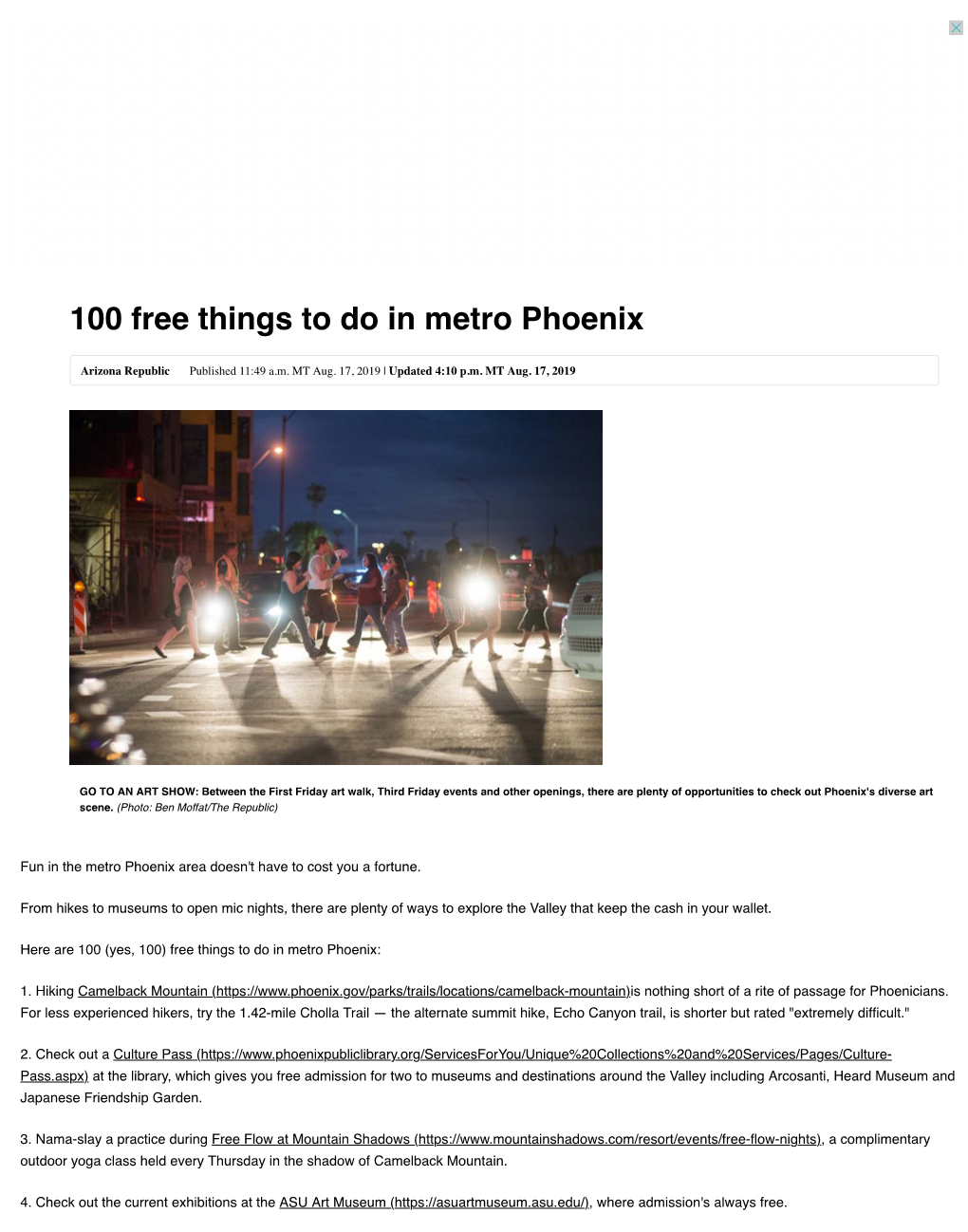 100 Free Things to Do in Metro Phoenix