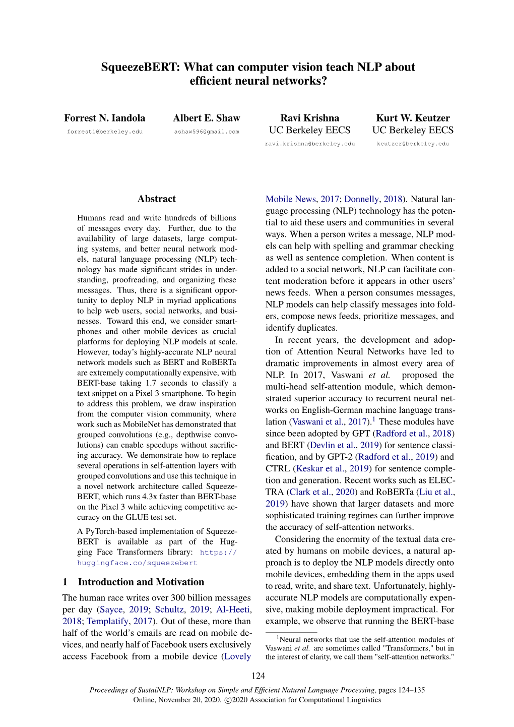 What Can Computer Vision Teach NLP About Efficient Neural Networks?