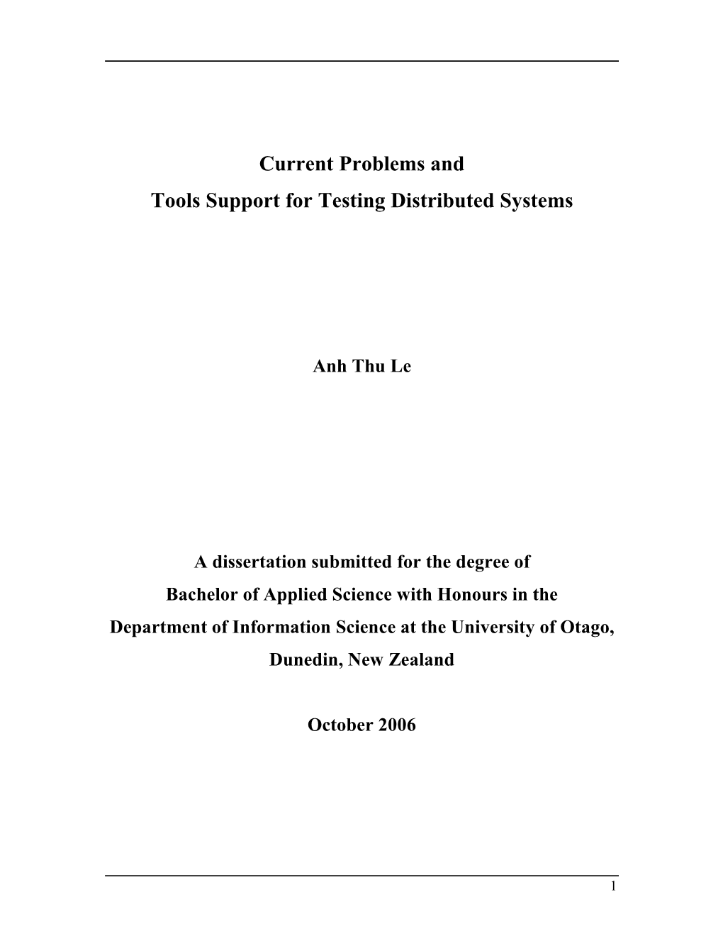 Current Problems and Tools Support for Testing Distributed Systems