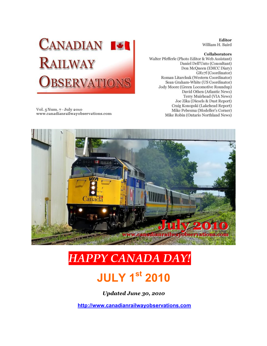 Happy Canada Day! July 1 2010