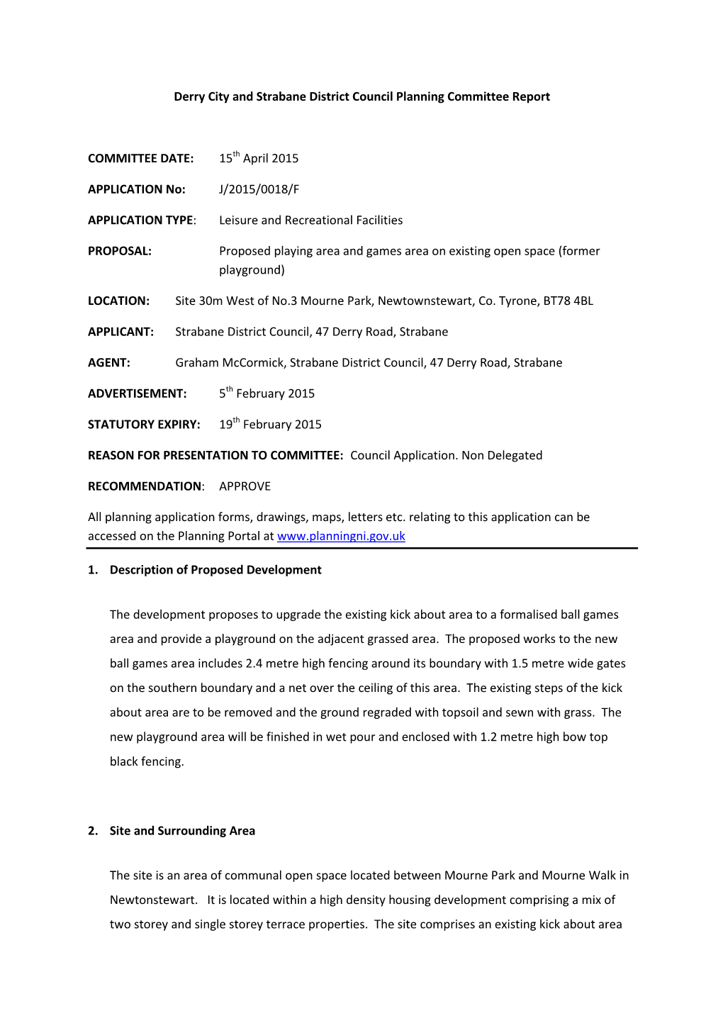 Planning Report J 2015 0018 F Play Games Area