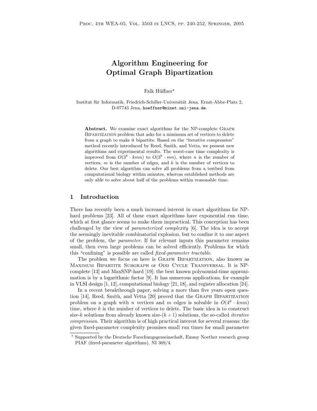 Algorithm Engineering for Optimal Graph Bipartization