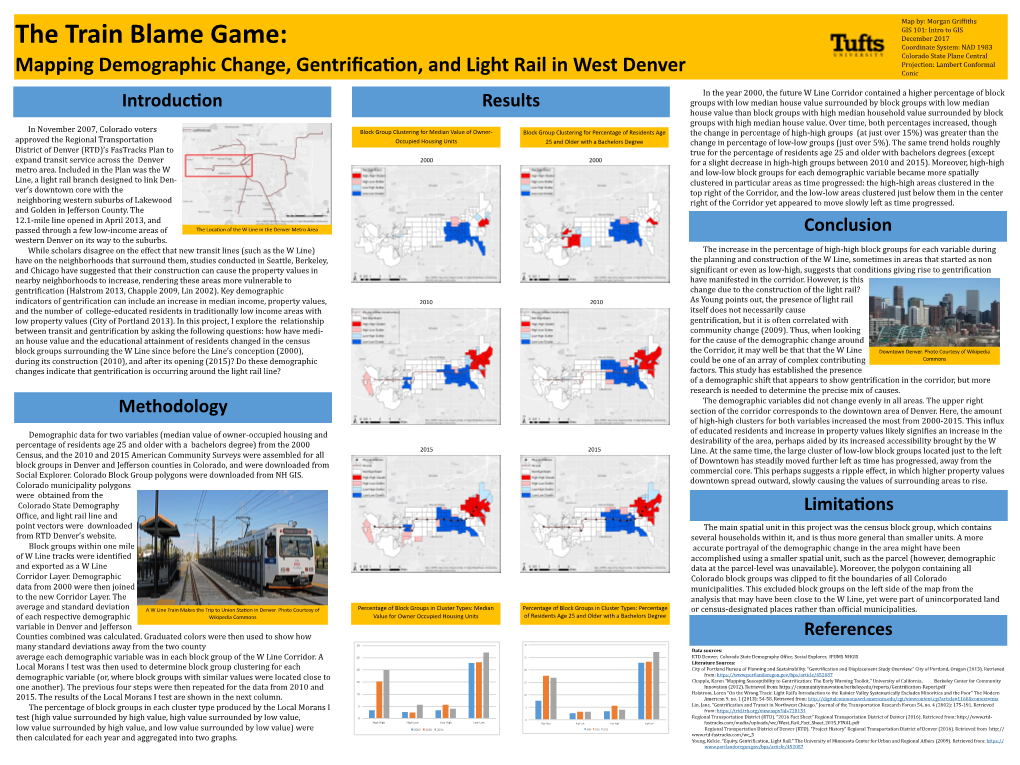 Mapping Demographic Change, Gentrification, and Light Rail in West Denver Conic