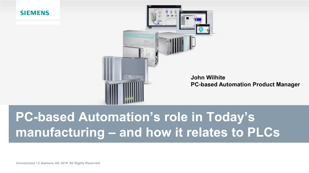 PC-Based Automation's Role in Today's Manufacturing
