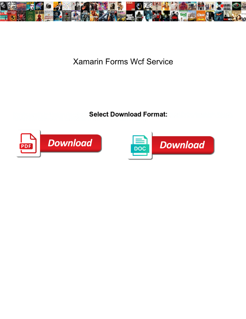 Xamarin Forms Wcf Service