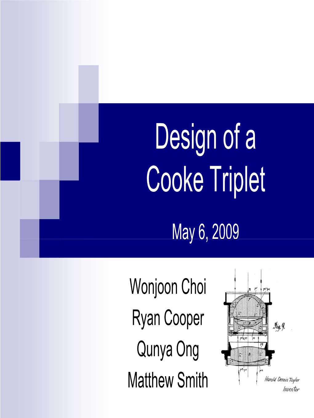 Design of a Cooke Triplet