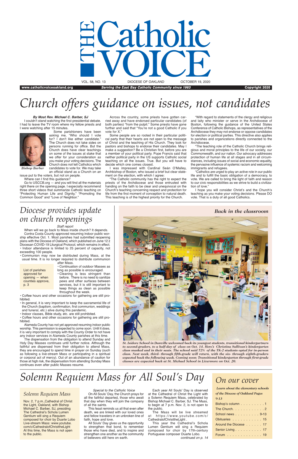 Church Offers Guidance on Issues, Not Candidates by Most Rev