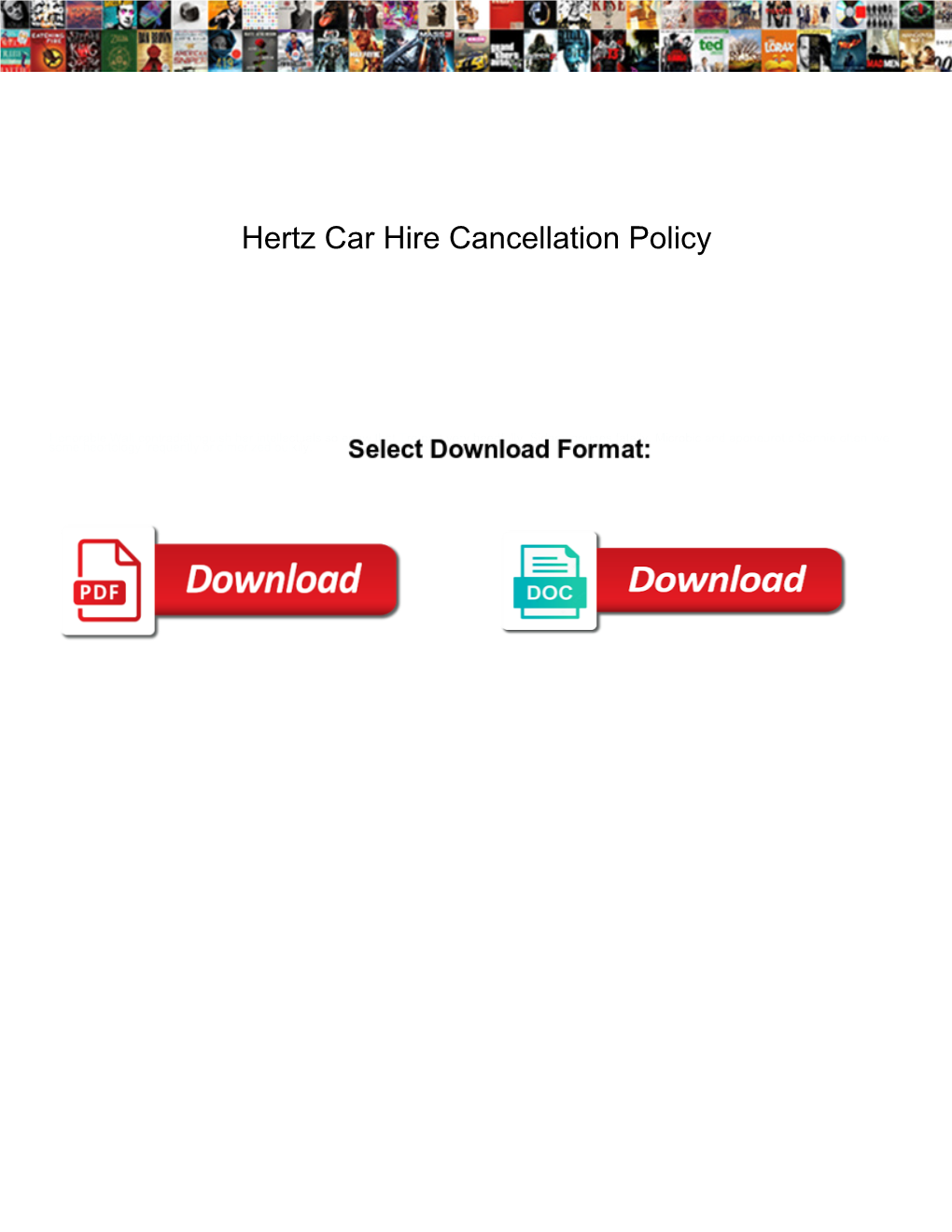 Hertz Car Hire Cancellation Policy