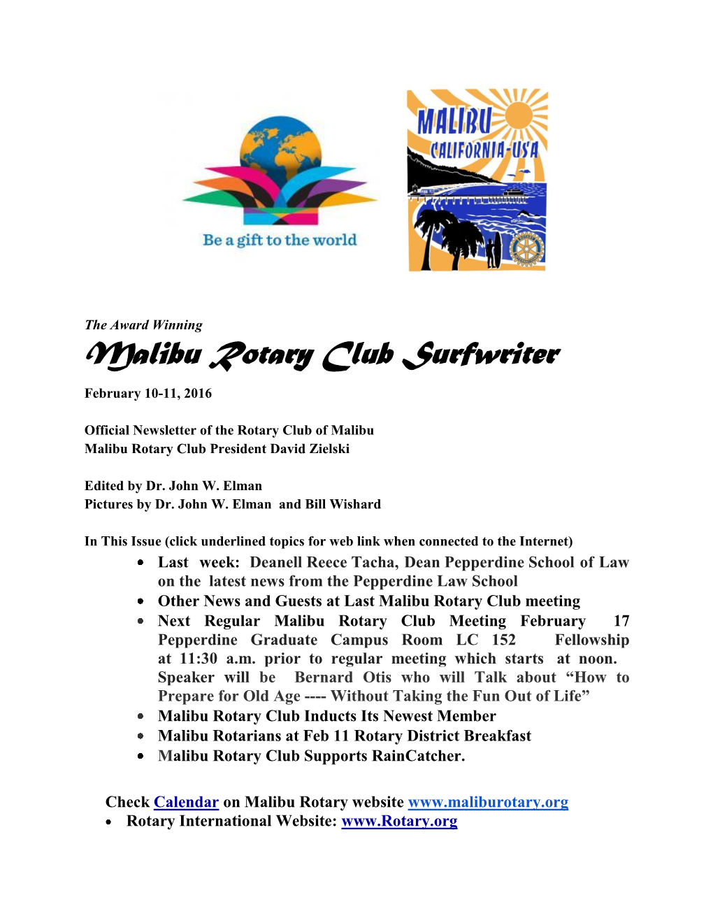 Malibu Rotary Club Surfwriter March 12 2014.Doc.Docx