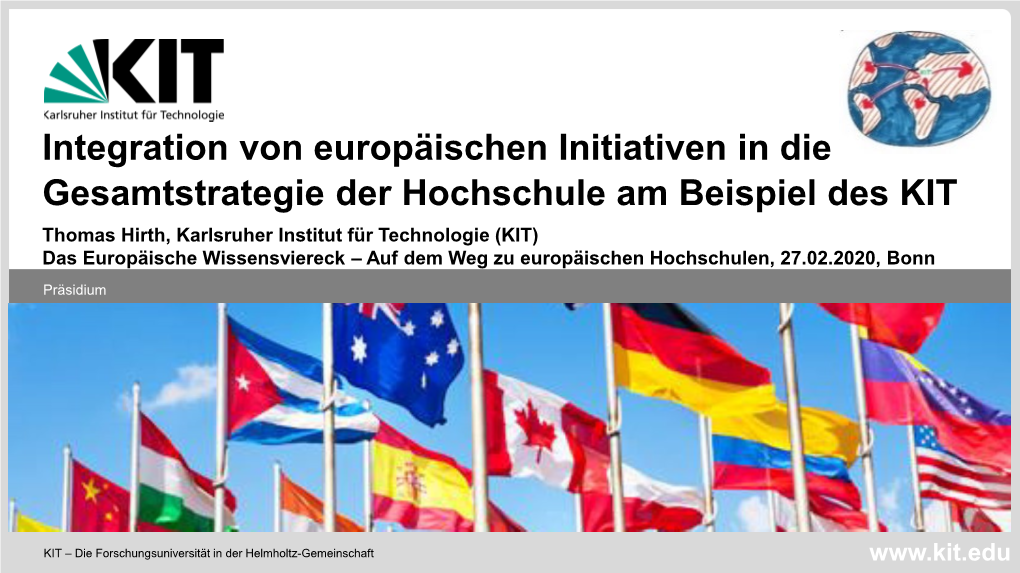 Integration Von Europäischen Initiativen in Die Gesamtstrategie Der Hochschule Am Beispiel Des