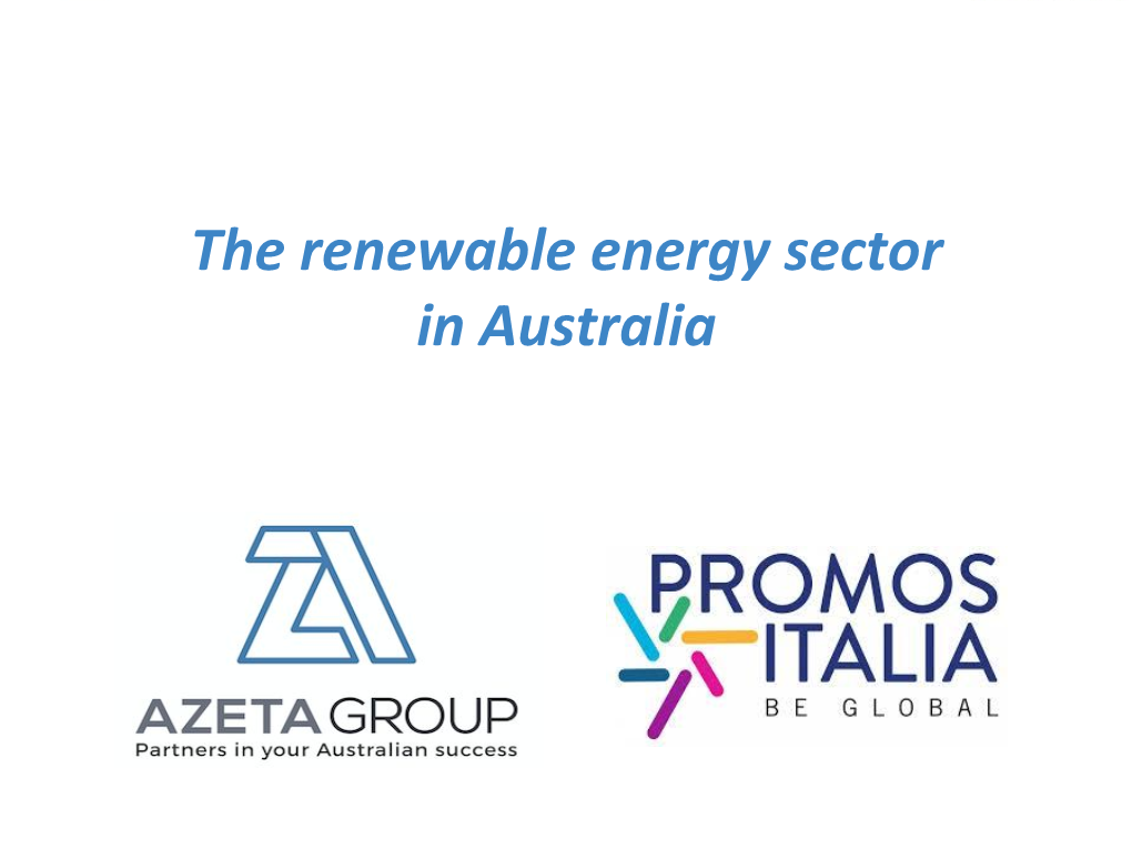 The Renewable Energy Sector in Australia