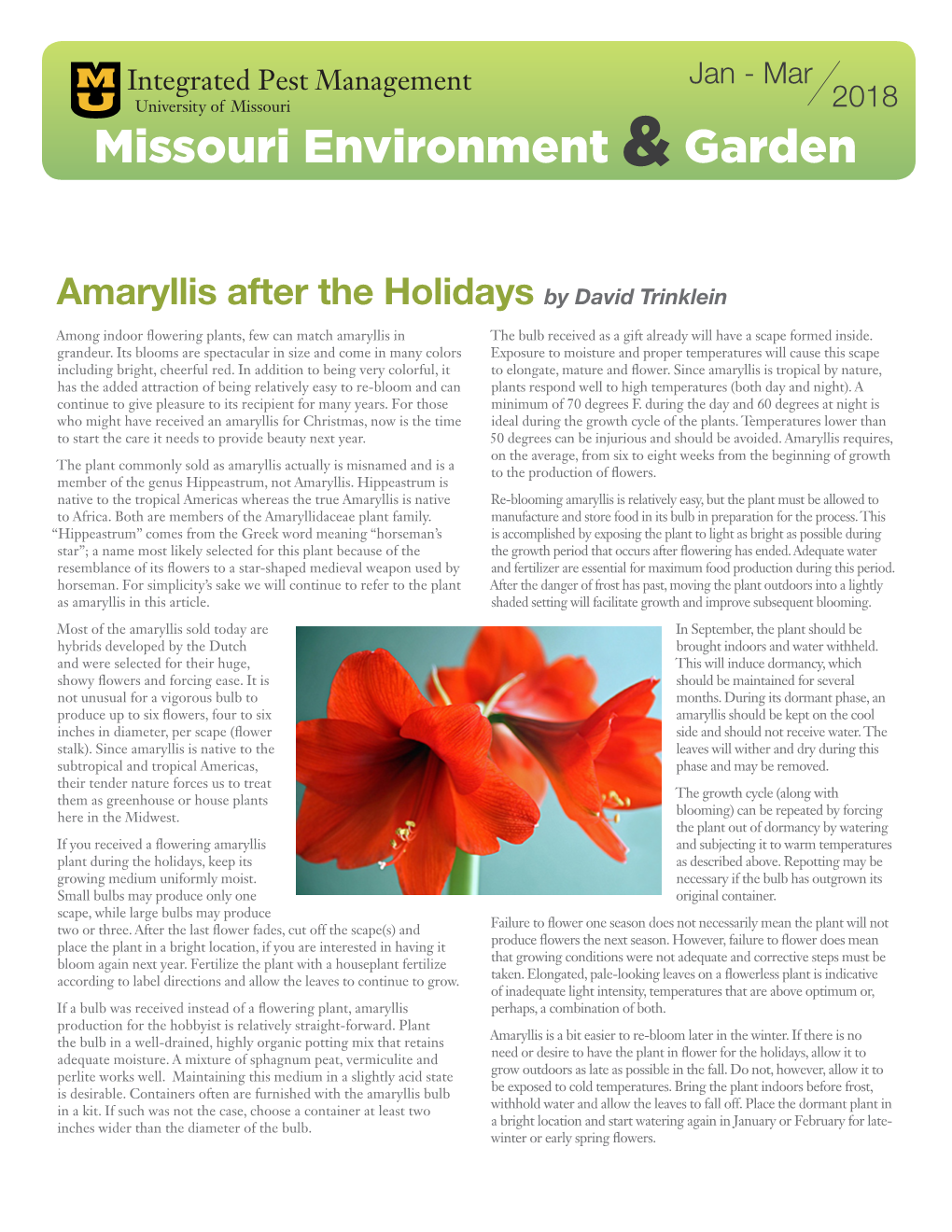 Missouri Environment &Garden