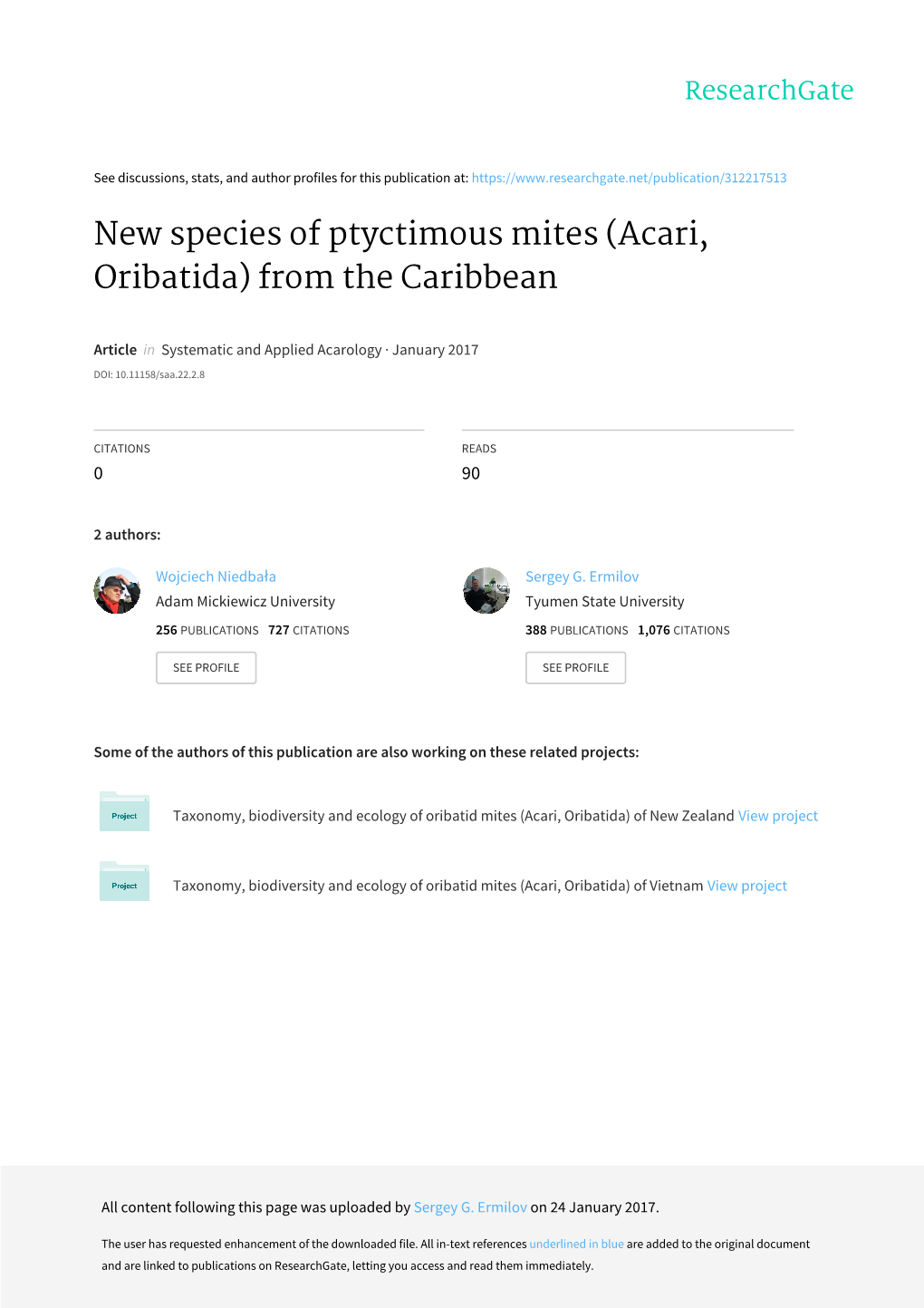 New Species of Ptyctimous Mites (Acari, Oribatida) from the Caribbean