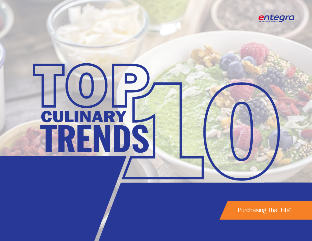 CULINARY TRENDS Meatless Goes Mainstream