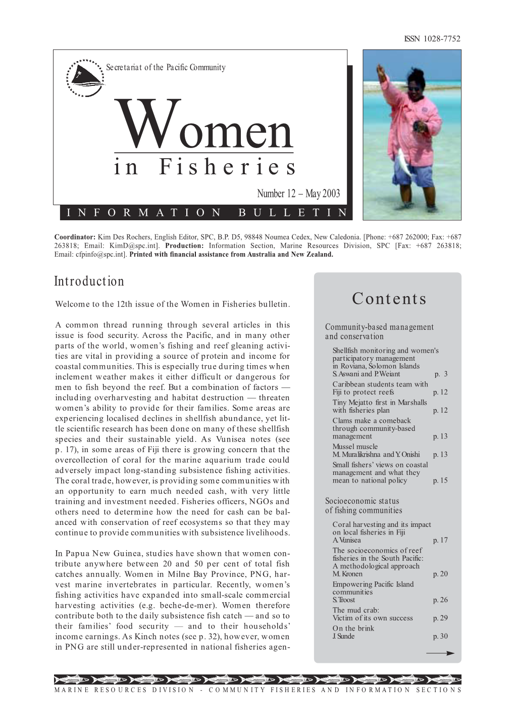 SPC Women-In-Fisheries Information Bulletin