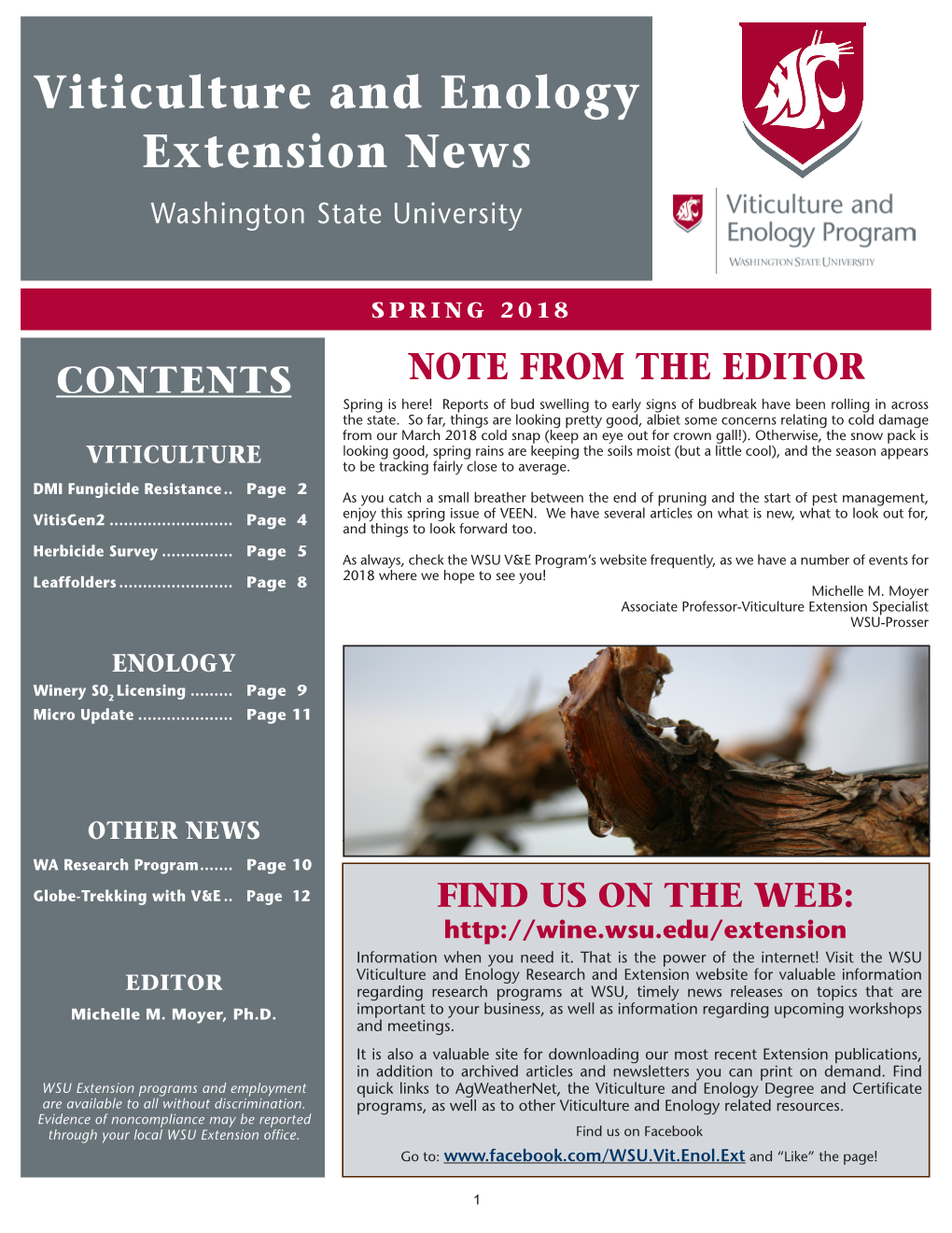 Viticulture and Enology Extension News Washington State University