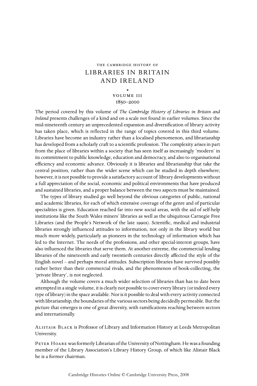 Libraries in Britain and Ireland