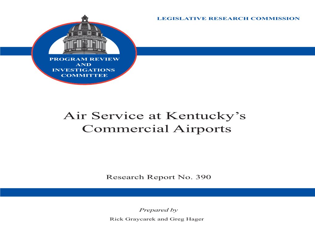 Air Service at Kentucky's Commercial Airports