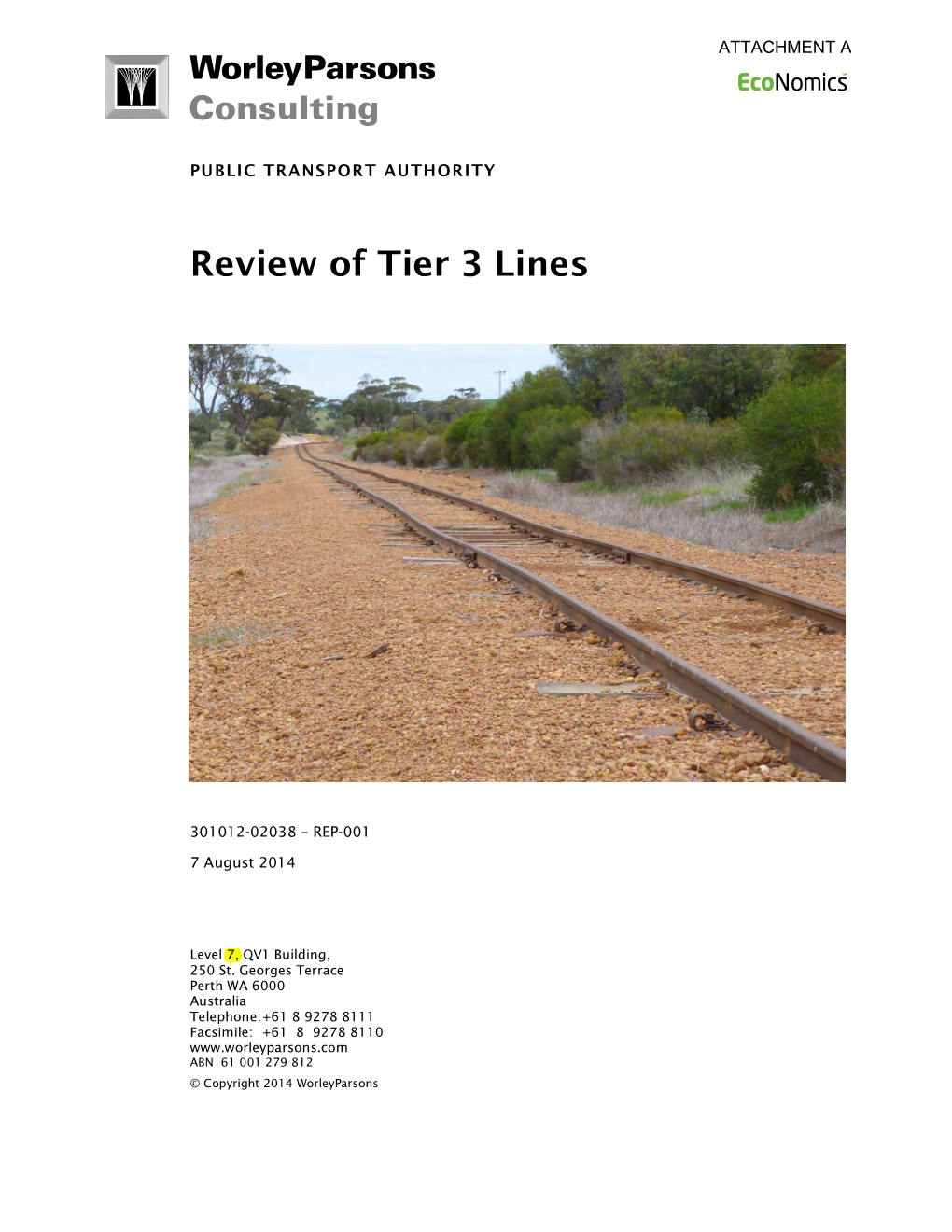 Review of Tier 3 Lines, Worley Parsons Consulting and Public