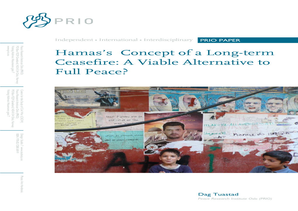 Hamas's Concept of a Long-Term Ceasefire