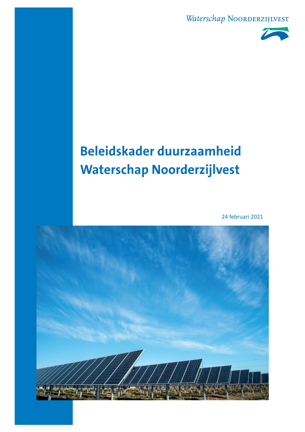 Beleidskader Duurzaamheid Waterschap Noorderzijlvest