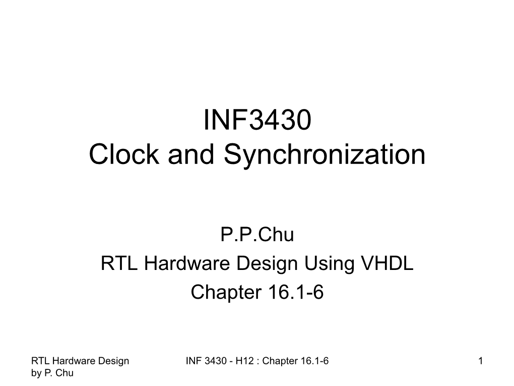 Introduction to Digital System Design