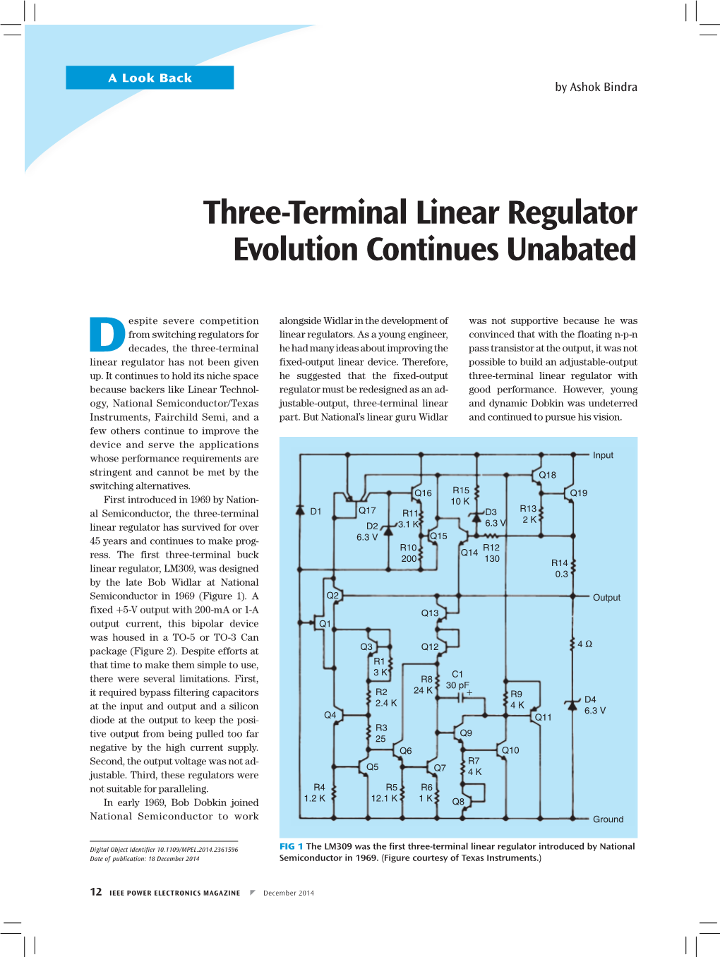 Three-Terminal Linear Regulator Evolution Continues Unabated