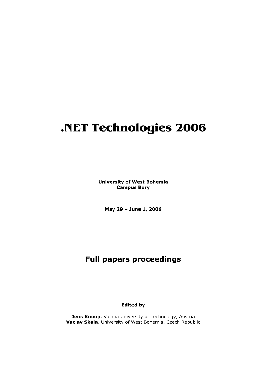 NET Technologies 2006