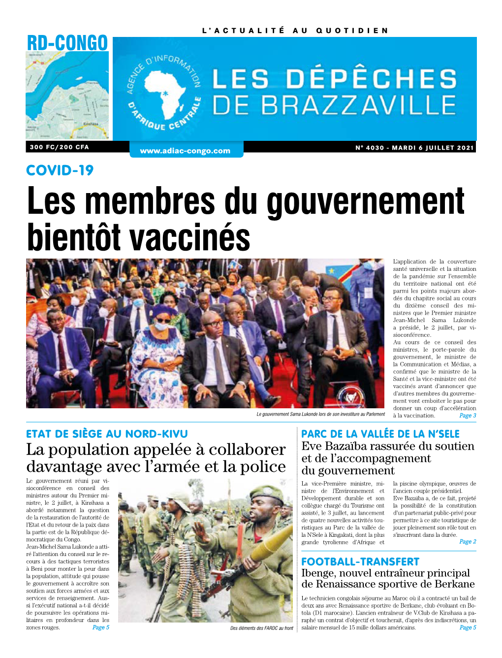 Les Membres Du Gouvernement Bientôt Vaccinés