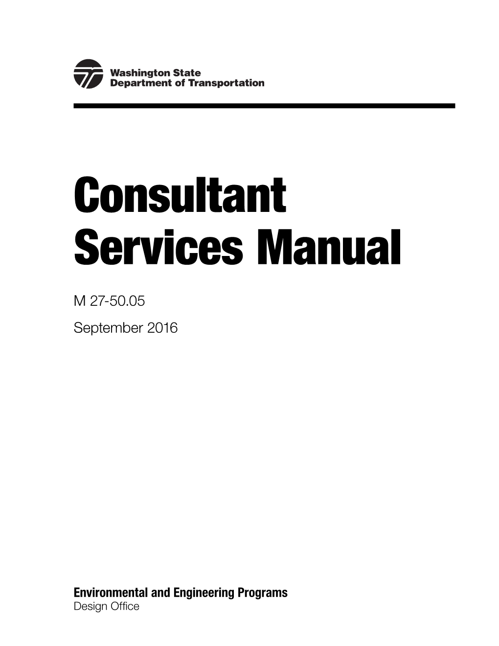 Consultant Services Manual